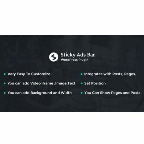 Sticky Ads Bar - Wordpress Plugin